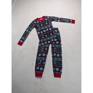 Hanna Andersson Organic Cotton Long John Pajamas - Gnomes & Snowflakes Size 6/7